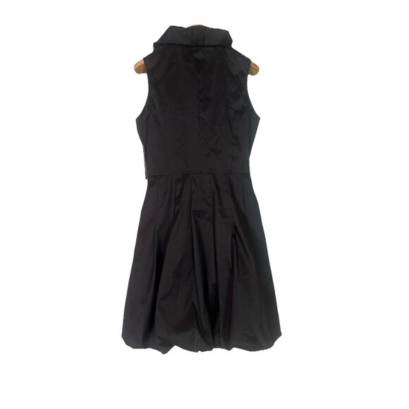 Samuel Dong Black Bubble Hem Sleeveless Mini Dress W/Ruffle, Tie, Pockets NEW S - Picture 11 of 15